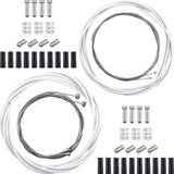 Boao Universal Bicycle Transmission Line Bicycle Shift Derailleur Cable and Brake Cable Kit for Mountain Road Bike Repair(White)