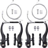Universal Mountain Bike Brakes Set - 2 Pairs, Replacement for Most Bicycles, Includes 2 Pieces Brake Cables, Gear Shift Cable Wi