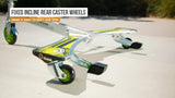 Razor Powerwing Caster Scooter For Kids Ages 6+ - Dual Inclined Casters For Drifting And Spinning, For Riders Up To 143 Lbs