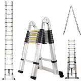 Aluminum Telescoping Telescopic Extension Ladder 16.5ft 330 Pound Load Capacity A-Frame