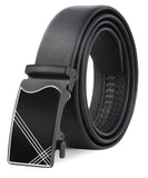 Zacharias MenS Faux Leather Belt With Autolock Buckle Tai01 (Black, 4Xl) (Pack Of 1)