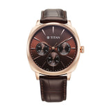 Titan Analog Brown Dial Men'S Watch-90189Wl01