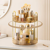 360 Rotating Makeup Organizer, Upgraded 2 Tier Skincare Perfume Organizers for Women, Bathroom Organizer Countertop, Clear Cosme