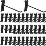 Waltool 20Pcs Gridwall Hooks, Metal Grid Panel Hanging Peg Hooks, Grid Wall Accessory for Clothes Storage, Home Organization, Re