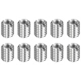 HARFINGTON 10pcs Thread Repair Inserts M8 x 1.25 Male to M5 x 0.8 Female Thread 10mm Long Stainless Steel Reducing Nuts Metric S