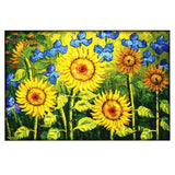 Ecomistiq Stitch Kits Embroidery Crafts For Home Decor Sunflower 14Ct Counted|Kits|Embroidery|Needlework|Craft Materials|Home