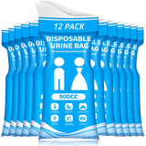 HOKINETY Disposable Urine Bag for Travel - 900ML Portable Pee Bags for Women Men 12 PCS Emergency Vomit Bags Unisex Urinal Toile