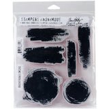 Stampers Anonymous AGCMS293 Tim Holtz Brushstrokes Cling Rubber Stamp Set, Multicoloured, 24.3 x 19 x 0.6 cm