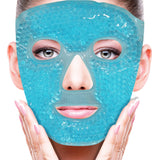 Zalpharm Reusable Gel Face Ice Pack Mask | Cooling & Hot Therapy Facial Mask | Full Hydrating Gel Bead Mask For Puffiness Relief