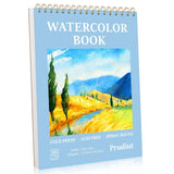 35 Sheets Watercolor Paper Pad 9x12 Inch, 140 lb/300 GSM Cold Press Water Color Paper Spiral Bound Watercolor Sketchbook Easter