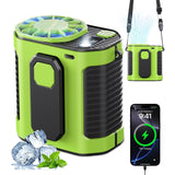 Portable Waist Fan, 10-Speed Rechargeable Body Fan with LED Light,Hands Free Wearable Belt Clip Waist Fans, 10000mAh Battery Coo