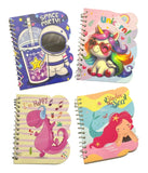 Tooyep Cute Cartoon 4Piece Pocket Diaries For Kids Mini Spiral Notebooks With Unicorn, Dinosaur, Space & Mermaid Prints, 50 R