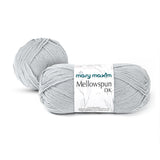Mary Maxim Mellowspun DK Yarn for Crocheting and Knitting Baby Blankets, Afghans, Sweaters, and Clothing, Light Grey Yarn, 284 Y