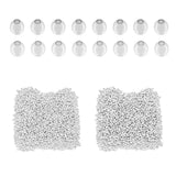 Mulutoo 4800pcs Metal Spacer Beads - Metallic Plated, Round, Smooth, 2.4mm, Silver - DIY Bracelet Jewelry Making, Clamp End Stop