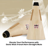 Denis Wick Wooden Straight Mute For French Horn | Accessories For Brass Players | Wooden Straight Mute For Earthy Tone Register