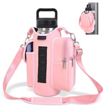 icolor Magnetic Gym Bag Water Bottle Carrier Holder with Phone Pockets & Shoulder Strap,5 Built-in Magnets Gym Bottle Pouch Slee