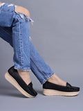 Shoetopai Women'S Black Comfort Loafers Soft Faux Leather Slip-On Shoes With Cushioned Sole Casual Footwear Eu37,Black,4,B0DFVGL3PV