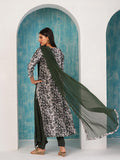 Gosriki Women'S Cotton Blend Straight Printed Kurta With Pant & Dupatta (Ramna Grey-Gs_Xxl_Grey_Xx-Large),Grey,2,B0D2NFFS4J