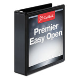 Cardinal 10321 EasyOpen ClearVue Locking SlantD Binder, 2Inch Cap, 11 x 8 1/2, Black