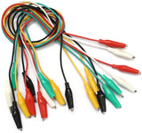 Electronicspices 20Pcs Electrical Alligator Clips With Wires Test Leads Sets Jumper Wires For Circuit Connection/Experiment,