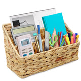Oranwell Woven Mail Organizer for Desk Countertop, Mail Holder Sorter Storage Basket for Desktop Counter, Mail Bill File Envelop