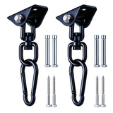 Hammock Hanging Kit, 360 Rotating Heavy Duty Swing Chair Hook 1200 lbs Capacity, Ceiling Mount Hammock Chair Hardware with Carab
