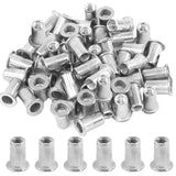 Hilitchi SAE Stainless Steel Rivet Nuts Threaded Insert Rivnuts (#8-32-(50PCS))