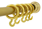 Curtain Rings Hook Drapery Plastic Shower 1.5 Inch Round Rings (Gold) (25)