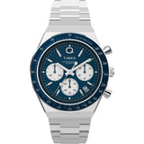 Timex Diver Inspired Analog Watch For Man With Blue Round Dial & Silver Stainless Steel Bracelet Band Water Resistant Men'S Wris