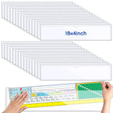Chinco 30 Pcs Self Adhesive Pockets, Bin Labels for Storage Bins, Clear Pocket Label Sleeves, Plastic Index Card Holder with Top