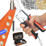 Heavy Duty Grommet Tool Kit, Handheld 3/8 inch Eyelet Kit Manual Grommet Press Machine with 500 pcs Grommets, Eyelet Grommet Kit