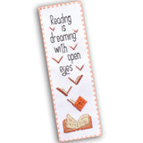 Povitrulya Reading Is Dreaming Embroidery Set For Diy Bookmark Counted Cross Stitch Kit For Adults With Paper Pattern, 16