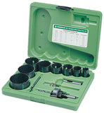 Greenlee Electrician/Plumber Hole Saw Kit, 13 Pcs., Sizes 3/4 21/2 (891)