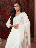 Anni Designer Women'S Rayon Viscose Printed Straight Kurta With Pant & Dupatta (Mirai White-Vks03_Xl_White_X-Large),White,XL,,,