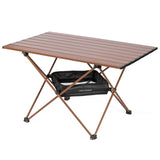 Alpcour Portable Camping Table - Lightweight, Compact Folding Side Table in a Bag with Aluminum Top & Heavy Duty Hinge for Easy