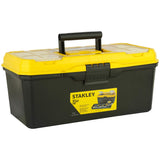 Stanley 171949 16 Organised Maestro HeavyDuty Portable Plastic Essential Toolbox With Clear Top Lid And Removable Tray Comp