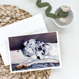 Harlequin Natural Great Danes Greeting Cards And Envelopes Pack Of 8