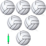 Zhanmai 6 Pack Inflatable Volleyball 16 Inch Blow up Beach Ball Large Sport Pool Ball with Pump for Adults Teens Gift Summer Out