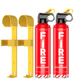 AmzBoom 2-Pack Fire Extinguisher Kit,Compact ABCK Spray for Home, Kitchen, Car, Grill | Eco-Friendly, Anti-Reignition | Mounting
