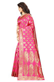 Sugathari Womens Banarasi Saree Pure Kanjivaram Silk Saree Soft New Ladies 2023 Design Wear Pattu Sarees Latest Cotton Party Sari Collections With Blouse Piece For Wedding Sadi (Pari 75 Pink)