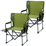 TIMBER RIDGE Aluminum Camping Directors Chair with Side Table Pocket, Portable Folding Chair, Heavy Duty Lawn Chair for Fishing