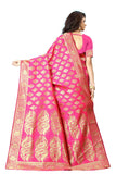 Sugathari Womens Banarasi Saree Pure Kanjivaram Silk Saree Soft New Ladies 2023 Design Wear Pattu Sarees Latest Cotton Party Sari Collections With Blouse Piece For Wedding Sadi (Pari 75 Pink)