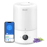 LEVOIT Smart Cool Mist Top Fill Humidifiers for Bedroom with Sensor, Auto Humidity Setting, APP & Voice Control, Essential Oil D