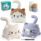 Eelexa Crochet Kit for Beginners, Crochet Animal Kits for Adults and Kids, Step-by-Step Video Tutorials and Easy Peasy Yarn, 3 C
