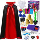Magic Kit, Magic Tricks with Magician Costume for Kids, Magic Set for Kids Ages 6 7 8 9 10 11 12 Year Old