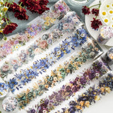 6 Rolls Washi Tape Set, Scrapbook Accessories, Floral Tape, Washi Stickers, Flowers, Plants, Decorative Tape, Scrapbook Tape, Vi