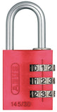 ABUS 145/30 C 30mm Body 3Dial Resettable Combination Padlock, Red