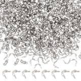 UNICRAFTALE About 500pcs Stainless Steel Bead Tips Calotte Ends Clamshell Knot Cover Fold-Over Bead Tips for Jewelry Craft Makin