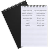 Fuyoooo 2 Pack Steno Pads Top Spiral Gregg Rule Notebook, Black