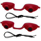 Super Sunnies Flex UV Eye Protection, FDA Compliant Tanning Bed Goggles, Red Light Therapy Glasses - Red